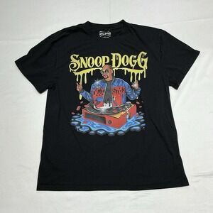 Snoop Dogg Graphic Shirt Mens Medium Black Hip Hop Streetwear Dogg Supply